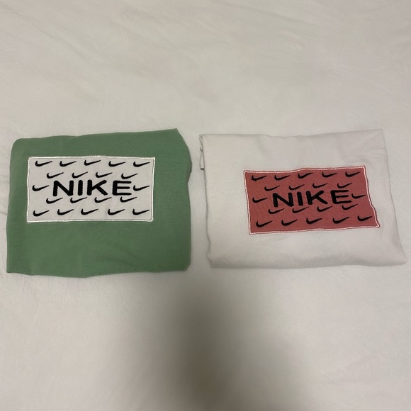 Nike Other - pink and green nike hooded tees